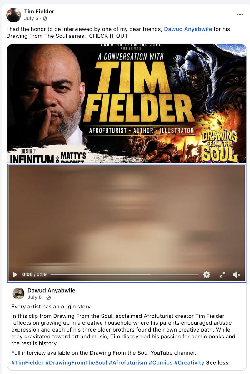 Drawing From The Soul interview with Tim Fielder